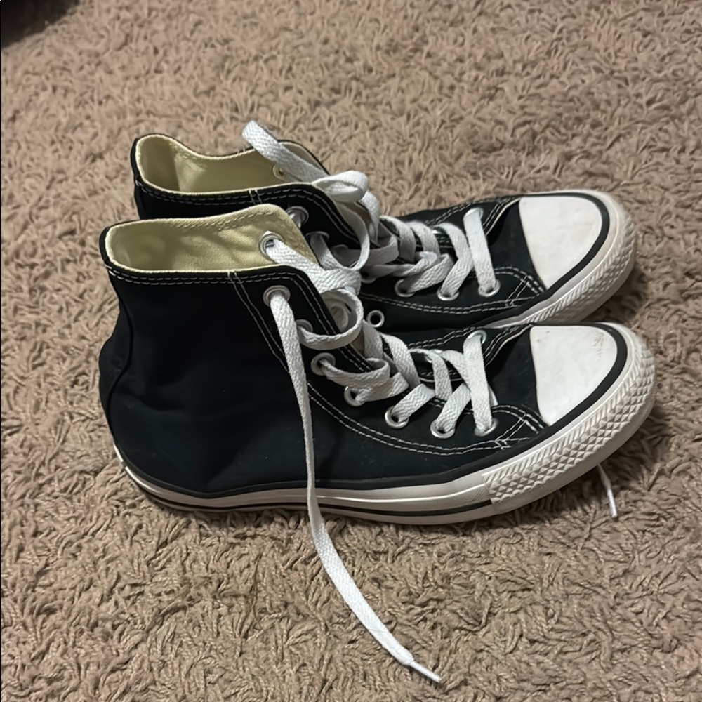 Converse Black and White High-Top Sneakers